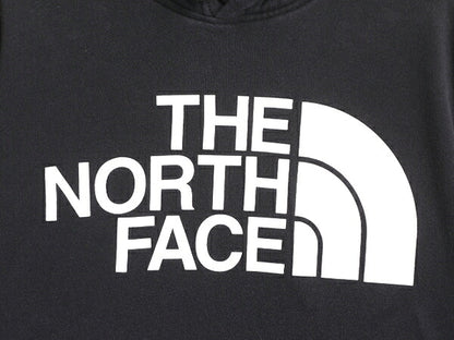 ノースフェイス プリント スウェット フード パーカー メンズ S 古着 The North Face トレーナー 裏起毛 プルオーバー ロゴ アウトドア 黒
