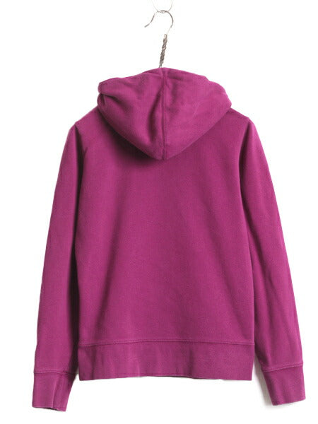 ノースフェイス プリント スウェット フード パーカー レディース S / 古着 The North Face アウトドア トレーナー プルオーバー 裏起毛 紫