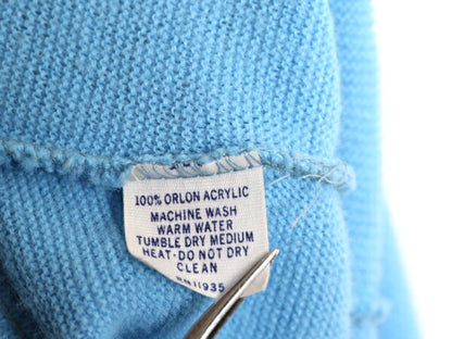 80s USA製 JCPENNEY THE FOX Vネック アクリル ニット セーター メンズ レディース L 古着 ヴィンテージ JCペニー フォックス ワンポイント