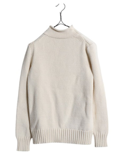 J CREW ALWAYS ロールネック ニット セーター レディース XXS / ジェイクルー 復刻 巨人タグ Jクルー 無地 ハイネック コットン ナチュラル