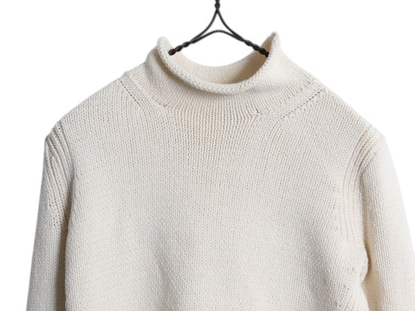 J CREW ALWAYS ロールネック ニット セーター レディース XXS / ジェイクルー 復刻 巨人タグ Jクルー 無地 ハイネック コットン ナチュラル