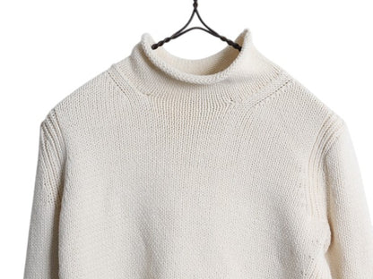 J CREW ALWAYS ロールネック ニット セーター レディース XXS / ジェイクルー 復刻 巨人タグ Jクルー 無地 ハイネック コットン ナチュラル