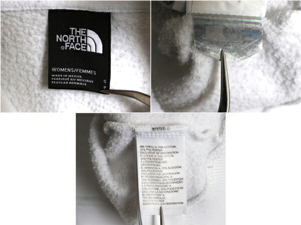 US企画 ノースフェイス スウェット フード パーカー レディース S / 古着 The North Face プルオーバー トレーナー 裏起毛 サガラ ワッペン