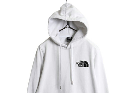 US企画 ノースフェイス スウェット フード パーカー レディース S / 古着 The North Face プルオーバー トレーナー 裏起毛 サガラ ワッペン