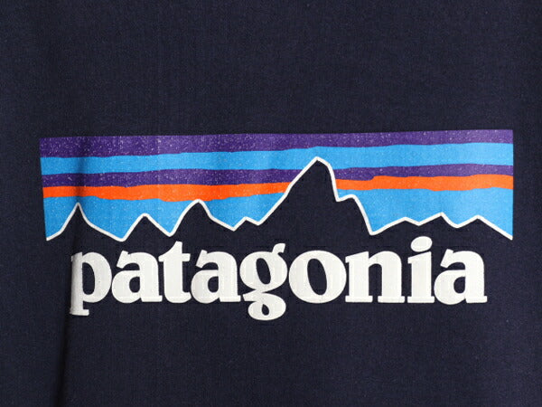 パタゴニア プリント スウェット フード パーカー メンズ L / 19年製 Patagonia トレーナー プルオーバー ストレッチ アウトドア 裏起毛 紺