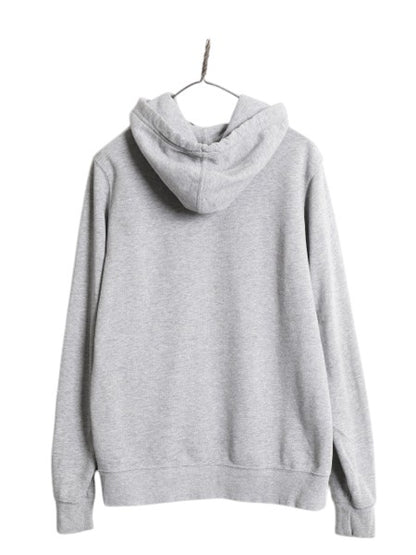 ノースフェイス プリント スウェット フード パーカー メンズ S / 古着 The North Face アウトドア プルオーバー 裏起毛 トレーナー グレー