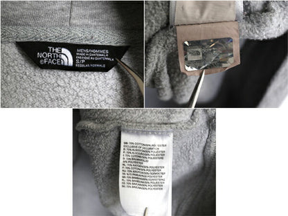 ノースフェイス プリント スウェット フード パーカー メンズ S / 古着 The North Face アウトドア プルオーバー 裏起毛 トレーナー グレー