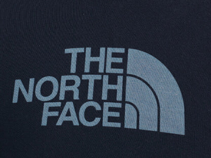 ノースフェイス プリント スウェット フード パーカー レディース XS 古着 The North Face プルオーバー トレーナー 裏起毛 薄手 ネイビー