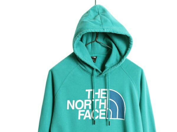 US企画 ノースフェイス プリント スウェット フード パーカー レディース М The North Face アウトドア プルオーバー トレーナー 裏起毛