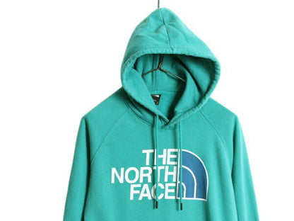 US企画 ノースフェイス プリント スウェット フード パーカー レディース М The North Face アウトドア プルオーバー トレーナー 裏起毛