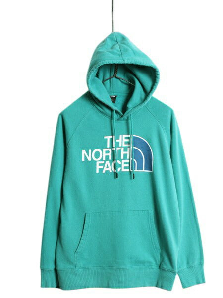 US企画 ノースフェイス プリント スウェット フード パーカー レディース М The North Face アウトドア プルオーバー トレーナー 裏起毛