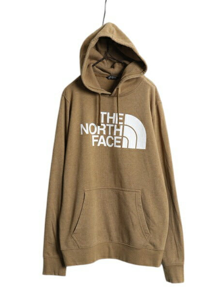 ノースフェイス プリント スウェット フード パーカー メンズ L / 古着 The North Face プルオーバー 裏起毛 トレーナー アウトドア 薄手