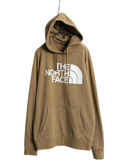 ノースフェイス プリント スウェット フード パーカー メンズ L / 古着 The North Face プルオーバー 裏起毛 トレーナー アウトドア 薄手
