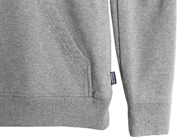 パタゴニア プリント スウェット フード パーカー メンズ S / 18年製 Patagonia トレーナー プルオーバー ストレッチ アウトドア 裏起毛 灰