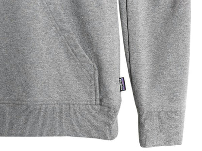 パタゴニア プリント スウェット フード パーカー メンズ S / 18年製 Patagonia トレーナー プルオーバー ストレッチ アウトドア 裏起毛 灰