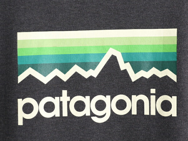 パタゴニア プリント スウェット フード パーカー メンズ S 中古 16年製 Patagonia トレーナー プルオーバー ストレッチ アウトドア グレー