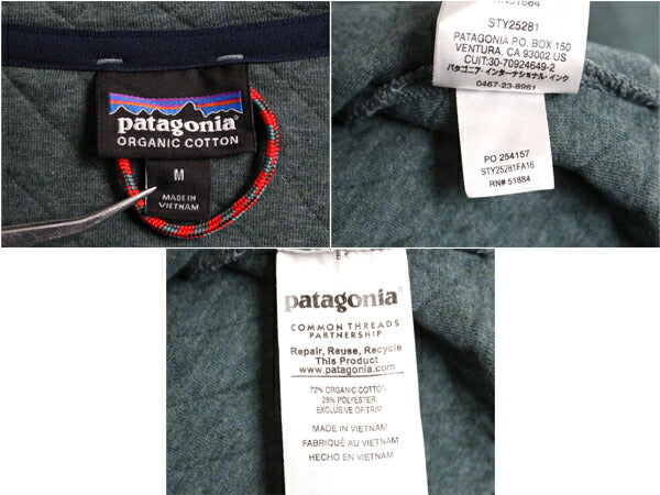 パタゴニア オーガニック コットン キルト スナップT レディース М 16年製 Patagonia プルオーバー ジャケット ブルゾン アウトドア 廃盤