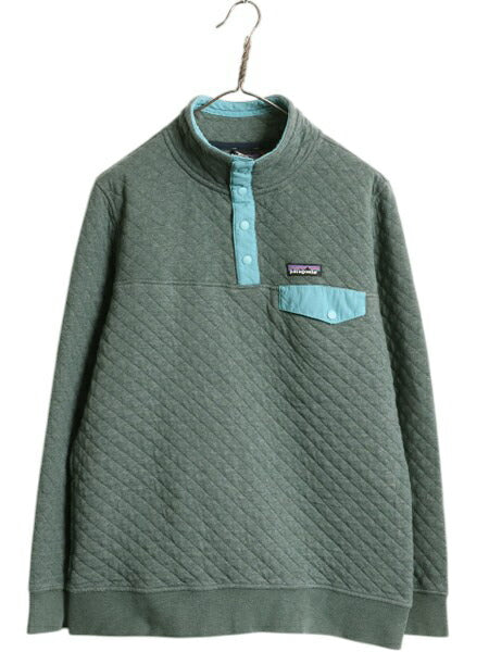 パタゴニア オーガニック コットン キルト スナップT レディース М 16年製 Patagonia プルオーバー ジャケット ブルゾン アウトドア 廃盤
