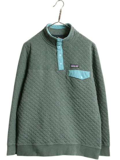 パタゴニア オーガニック コットン キルト スナップT レディース М 16年製 Patagonia プルオーバー ジャケット ブルゾン アウトドア 廃盤