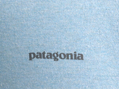 パタゴニア 両面 プリント 長袖 Tシャツ レディース S / Patagonia アウトドア ロンT ロングスリーブ ロゴT バックプリント ライト ブルー