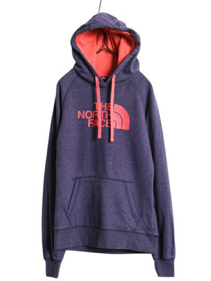 ノースフェイス プリント スウェット フード パーカー レディース S The North Face アウトドア トレーナー プルオーバー 裏起毛 ツートン