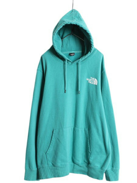 US企画 ノースフェイス 両面 プリント スウェット フード パーカー メンズ XL 程 古着 The North Face プルオーバー トレーナー アウトドア