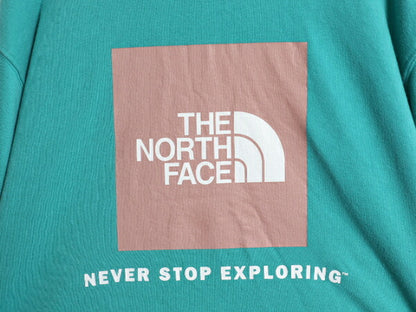 US企画 ノースフェイス 両面 プリント スウェット フード パーカー メンズ XL 程 古着 The North Face プルオーバー トレーナー アウトドア