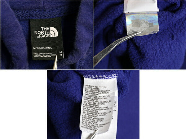 ノースフェイス 両面 プリント スウェット フード パーカー メンズ М / The North Face アウトドア トレーナー プルオーバー 薄手 ブルー