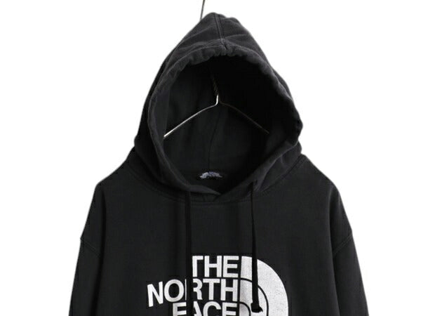 ノースフェイス プリント スウェット フード パーカー メンズ XL / The North Face アウトドア トレーナー  プルオーバー 裏起毛 ブラック