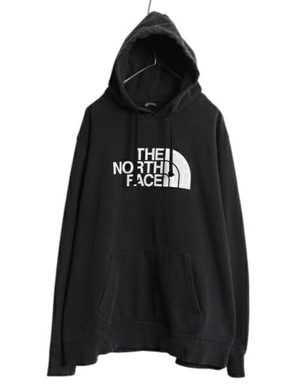 ノースフェイス プリント スウェット フード パーカー メンズ XL / The North Face アウトドア トレーナー  プルオーバー 裏起毛 ブラック