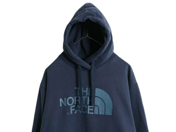 US企画 ノースフェイス プリント スウェット フード パーカー メンズ XL 古着 The North Face プルオーバー トレーナー アウトドア 裏起毛