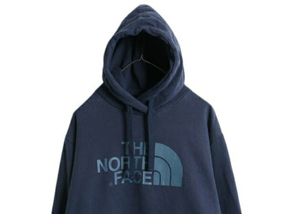 US企画 ノースフェイス プリント スウェット フード パーカー メンズ XL 古着 The North Face プルオーバー トレーナー アウトドア 裏起毛