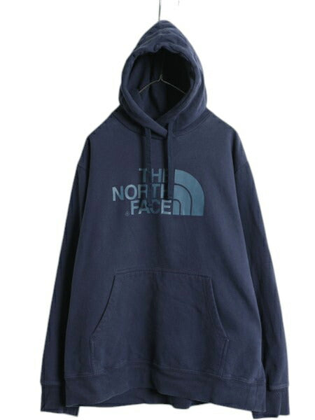 US企画 ノースフェイス プリント スウェット フード パーカー メンズ XL 古着 The North Face プルオーバー トレーナー アウトドア 裏起毛