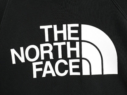 US企画 ノースフェイス プリント スウェット フード パーカー レディース L 古着 The North Face トレーナー プルオーバー 裏起毛 ブラック