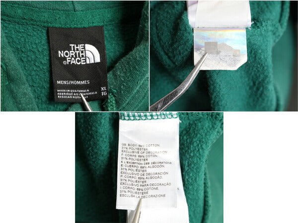 US企画 ノースフェイス 両面 プリント スウェット フード パーカー メンズ XL The North Face プルオーバー トレーナー アウトドア 裏起毛