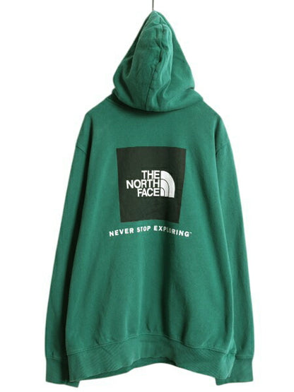 US企画 ノースフェイス 両面 プリント スウェット フード パーカー メンズ XL The North Face プルオーバー トレーナー アウトドア 裏起毛