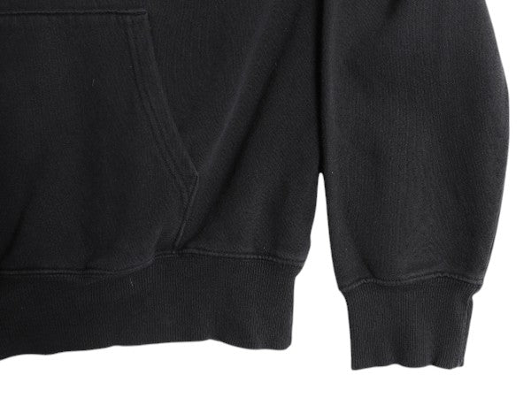 ノースフェイス 両面 プリント スウェット フード パーカー メンズ L 古着 The North Face プルオーバー 裏起毛 アウトドア トレーナー 黒