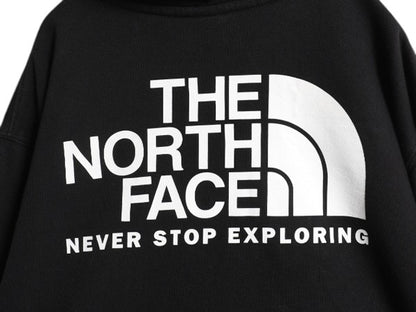 ノースフェイス 両面 プリント スウェット フード パーカー メンズ L The North Face アウトドア プルオーバー トレーナー 裏起毛 ブラック