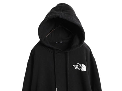 ノースフェイス 両面 プリント スウェット フード パーカー メンズ L The North Face アウトドア プルオーバー トレーナー 裏起毛 ブラック