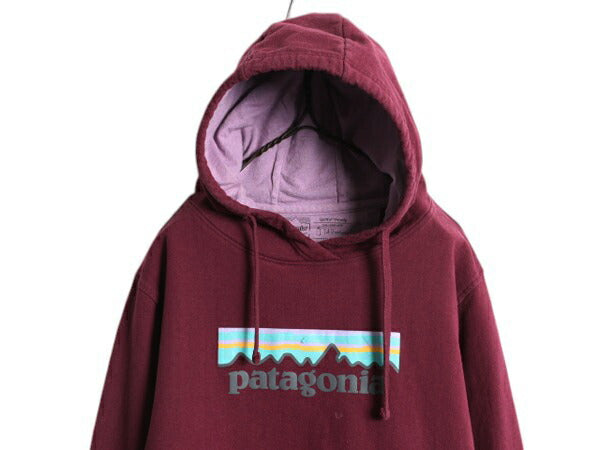 パタゴニア プリント スウェット フード パーカー レディース М 19年製 Patagonia トレーナー プルオーバー ストレッチ 裏起毛 アウトドア
