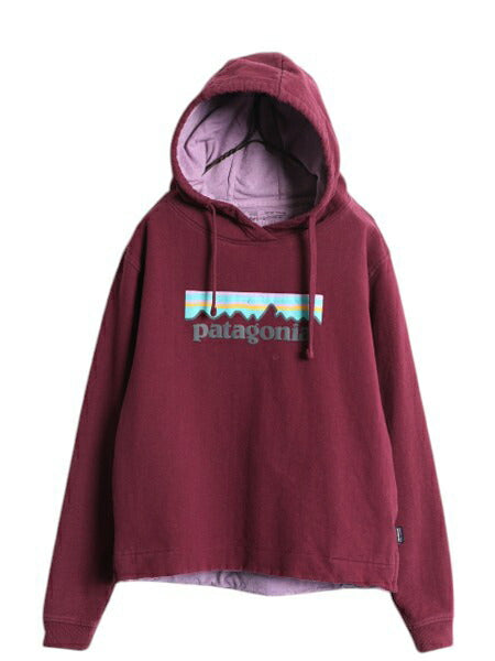 パタゴニア プリント スウェット フード パーカー レディース М 19年製 Patagonia トレーナー プルオーバー ストレッチ 裏起毛 アウトドア