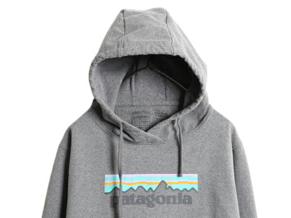 パタゴニア プリント スウェット フード パーカー レディース L / 古着 Patagonia トレーナー プルオーバー ストレッチ 裏起毛 アウトドア