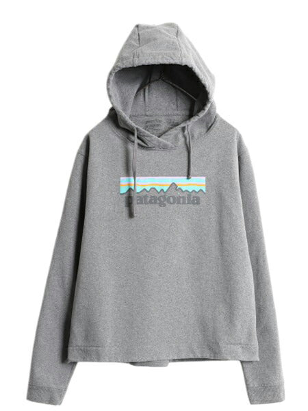 パタゴニア プリント スウェット フード パーカー レディース L / 古着 Patagonia トレーナー プルオーバー ストレッチ 裏起毛 アウトドア