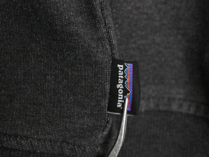 パタゴニア プリント スウェット メンズ S / 古着 16年製 Patagonia トレーナー ストレッチ 裏起毛 クルーネック フライング フィッシュ 灰