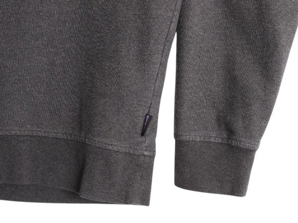 パタゴニア プリント スウェット メンズ S / 古着 16年製 Patagonia トレーナー ストレッチ 裏起毛 クルーネック フライング フィッシュ 灰