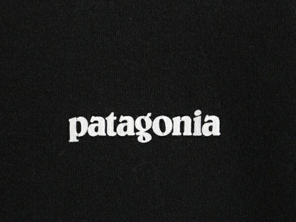 パタゴニア 両面 プリント 長袖 Tシャツ メンズ М / 古着 18年製 Patagonia アウトドア ロンT ロングスリーブ ロゴT P6 バックプリント 黒