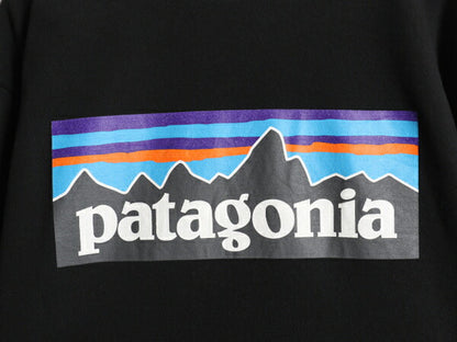 パタゴニア 両面 プリント 長袖 Tシャツ メンズ S / 古着 20年製 Patagonia アウトドア ロンT ロングスリーブ ロゴT P6 バックプリント 黒