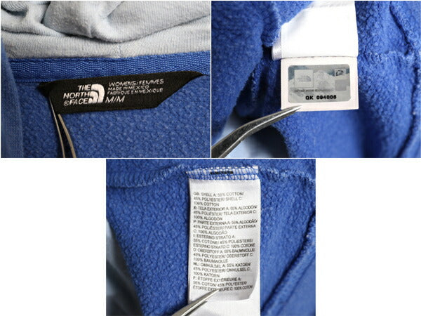 ノースフェイス プリント スウェット フード パーカー レディース M The North Face プルオーバー 裏起毛 トレーナー アウトドア ツートン