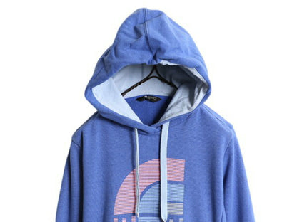 ノースフェイス プリント スウェット フード パーカー レディース M The North Face プルオーバー 裏起毛 トレーナー アウトドア ツートン