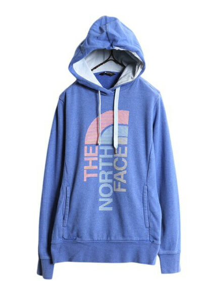 ノースフェイス プリント スウェット フード パーカー レディース M The North Face プルオーバー 裏起毛 トレーナー アウトドア ツートン